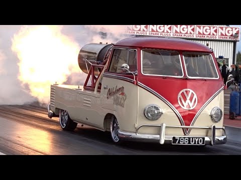 JET CAR - Jet Powered VW Pickup - NIGHT RACING - 11.27 @ 139mph