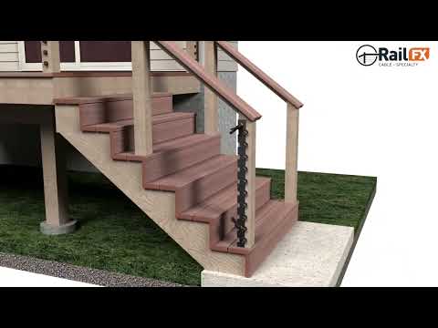 Install RailFX Express Mount Bracket™ with Classic (Basic 102) Cable Railing Kit