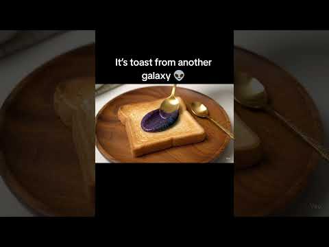 Spreading Galaxy Slime on Toast 🌌🍞 #ASMR #GalaxyToast #Satisfying #AIArt #Slycewave #relaxing #viral