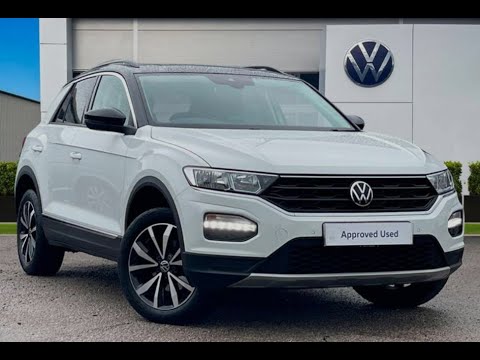 Approved Used Volkswagen T-Roc 1.0 TSI Design 115PS in Pure White - CX70ONH - Wrexham Volkswagen