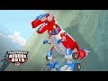 Optimus Prime's Primal Mode, T-Rex! | Official Clip | Rescue Bots Season 3 | Transformers Junior