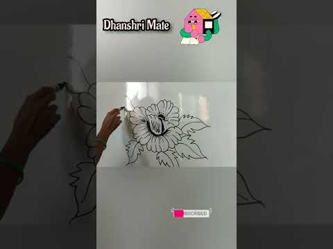 How to draw beautiful flower design/#Dhanshri Mate