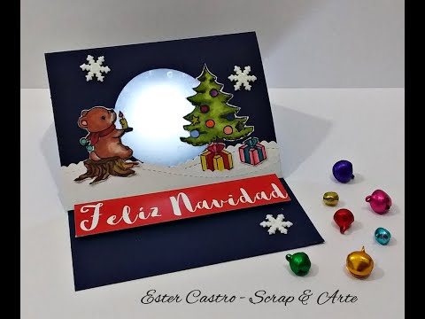 TARJETA ILUMINADA - NAVIDAD 2019 #navidad #scrapbooking