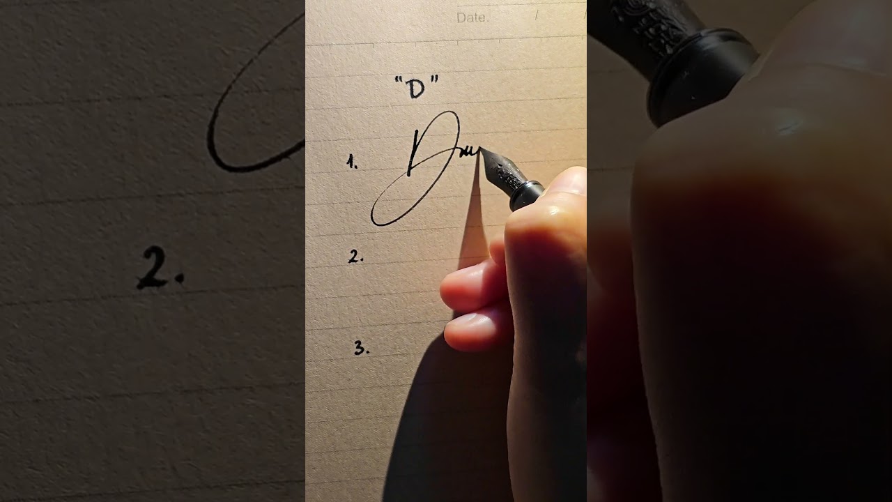 3 gaya tanda tangan sederhana dengan huruf D