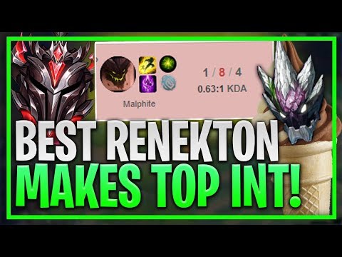 RENEKTON TOP MAKES MALPHITE A SOFTY! HARD INTS ALL GAME! SEASON 9 - League of Legends