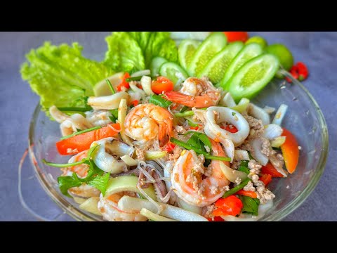 Spicy Glass Noodle Salad Recipe (Yum Woon Sen) | Thai Girl in the Kitchen
