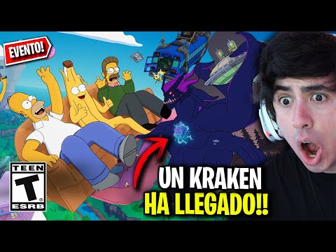 EVENTO FINAL de LOS SIMPSONS X FORTNITE 😱 UN KRAKEN HA LLEGADO A FORTNITE 🤯 JorgeIsaac115 Reacciona!