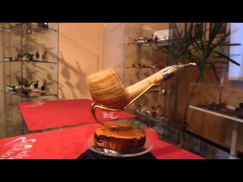 Brand new olive wood pipe PARONELLI half bent handmade -  eBay item number: 181688876848