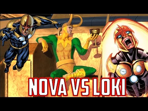 Marvel Heroes Omega Nova vs Loki Boss Battle (Playstation 4 Pro)