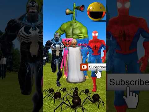Hulk VS Ling Leg VS Ice Cream VS Cartoon Cat 🐱 Pac-Man 🤣 Spider #shotrs