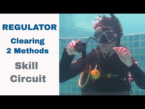 Regulator Clearing 2 Methods Divemaster & Instructor PADI IDC Skill Circuit