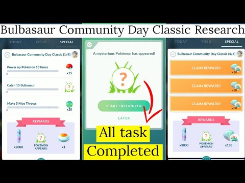 Bulbasaur Community Day 2022 Special Research Pokemon Go | Pokemon Go Event | Pokemon Go Research