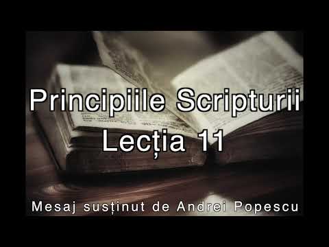 Principiile Scripturii - Lectia 11 - Un cuget curat