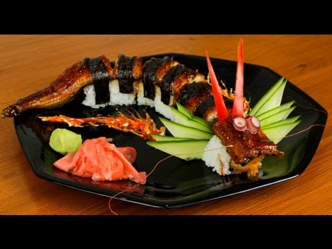 Dragon Sushi Roll Recipe - Japanese Food (delicious) Video