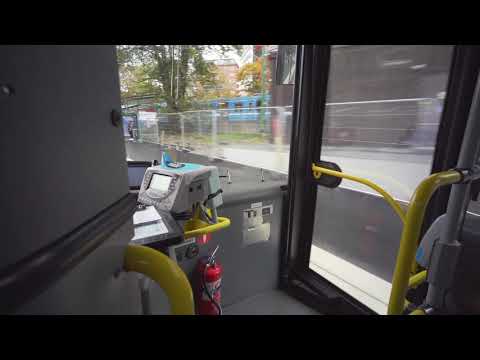 Sweden, Stockholm, bus 443 ride from Nacka strand to Slussen