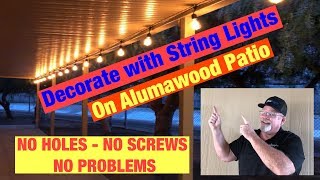 String lights on Alumawood patio cover
