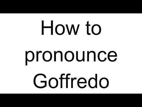 How to Pronounce Goffredo (Italian)
