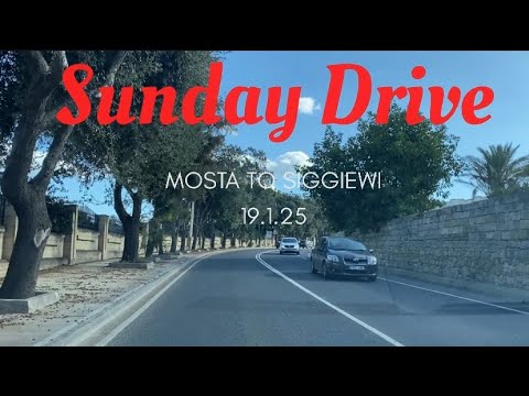 MALTA ~ 19.1.25 Sunday Morning Drive: Mosta to Siggiewi | Scenic Malta Journey #ExploreMalta