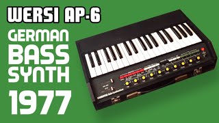 Video thumbnail for WERSI BASS SYNTHESIZER AP-6 | Analog Synthesizer 1977 | HD DEMO by AnalogAudio1
