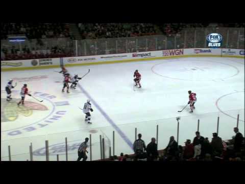 TJ Oshie goal 22 Jan 2013 St. Louis Blues vs Chicago Blackhawks NHL Hockey