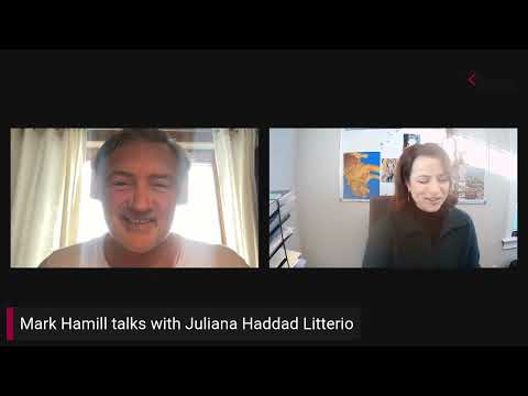 Mark Hamill talks with Juliana Haddad Litterio
