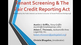 Fair Credit Reporting Act Tenant Screening 1/19/22