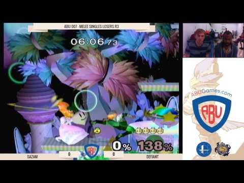 ABU 007 - Mario is Top Tier: Sazam (Sheik) Vs. Defiant (Peach) - Melee Losers Round 3
