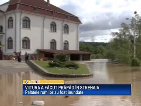 Viitura a facut prapad in Strehaia