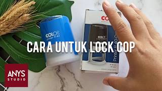 How to lock COLOP stamp with cover
