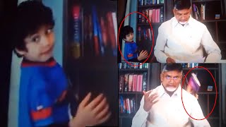 Cute Video : Devansh crashing CBNs press conference