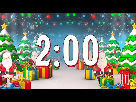2 Minute Christmas Countdown Timer - Dancing Santa