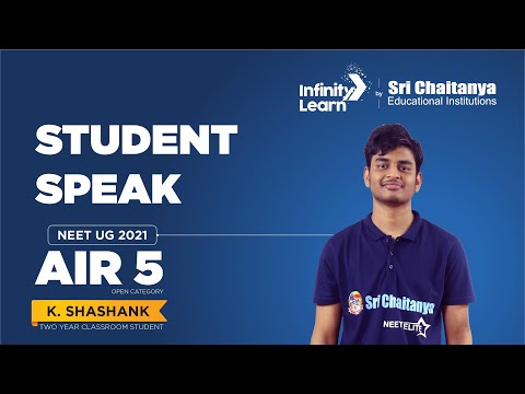 K. Shashank - AIR #5 | NEET-UG 2021 | Student Testimonial | Infinity Learn by Sri Chaitanya