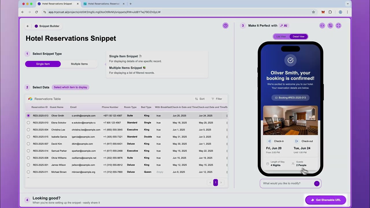Understanding Single Item Snippet