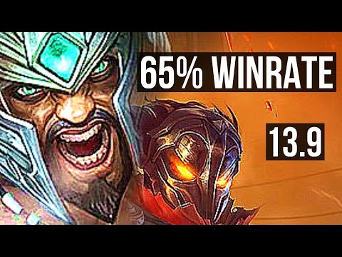 TRYNDAMERE vs VIKTOR (MID) | 13/1/4, Legendary, 65% winrate | KR Grandmaster | 13.9