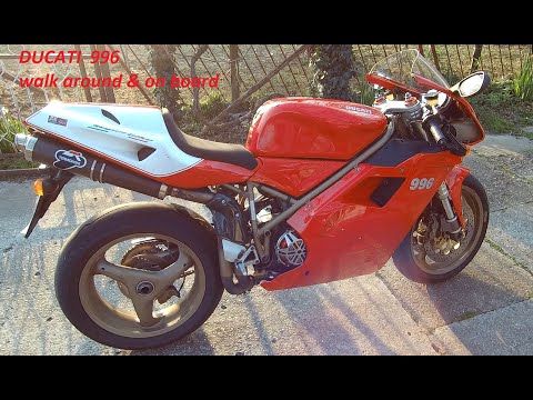 DUCATI 996 walk around and helmet & tank on board