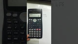 How to use calculator fx-570ms for square root of 4?