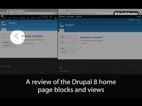 8. A review of the Drupal 8 home page blocks and views