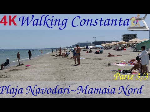 Beach Walking ~ Plaja Navodari (Mamaia Nord ) ~ part 3/3 ~ Constanta ~ Romania ~ 4k60fps