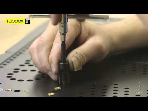 Part of a video titled Installing Brass Threaded Inserts Into Nylon Using The Tappex Hand Tool
