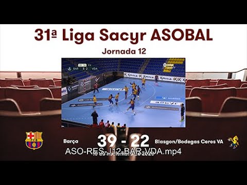 31ª Liga Sacyr ASOBAL J12: Barça - Blasgon/Bodegas Ceres VA 39-22
