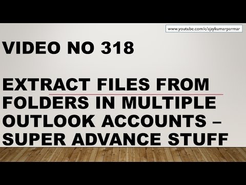 Learn Excel -Video 318- VBA - Extract files from outlook having multiple accounts
