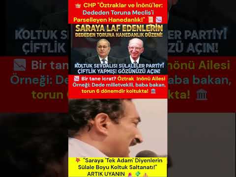 🔥 YÜREKTEN SESLENİYORUM: SARAYA LAF EDENLERİN DEDEDEN TORUNA HANEDANLIK DÜZENİ! ✨  

✨ Güzel kardeşlerim, yıllardır bu sahnede oynanan tiyatroyu artık görmenin vakti gelmedi mi? ⭐  

💎 Dilinden adalet düşmeyenlerin gerçeğe gelince nasıl birer KOLTUK SEVDALISI kesildiğini hep birlikte izliyoruz! 🔥  

🔥 Öztrak ailesi ve İnönü ailesi gibi sülaleler, partiyi babalarının mülkü yapmış durumda! 💎  

🎯 Dede milletvekili, baba bakan, torun 6 dönem kesintisiz vekil! 🚀 Amcalar TRT'nin başında, kabinenin en tepesinde sülalece cirit atıyorlar! 🔥  

📢 Ancak sıra bu aziz millete hizmet etmeye geldiğinde ortalıkta yoklar! ✨  

⭐ Ezanımıza dil uzatanlarla iş tutarlar, LGBT projelerine ses çıkarırlar ama bu toprağın değerlerine koskoca bir duvar örerler! 💎  

🚀 Saray rejimini eleştirip kendi genel merkezlerinde feodal bir krallık kuranlara artık yeter demenin vakti gelmedi mi? 🔥  

⭐ Gözünüzü ve kalbinizi açın ey halkım, bu ülkeyi kendi sülalelerinin mülkü sananlara artık girmeyin bu oyuna! ✨  

📢 CHP  SLOGANLAR & BAŞLIKLAR: 

🎯 "Saraya 'Tek Adam' Diyenlerin Sülale Boyu Koltuk Saltanatı! 📢 " 

🎯 "Öztraklar ve İnönü'ler: Dededen Toruna Meclis'i Parselleyen Hanedanlık! 🔥 " 

🎯 "Dışarıda Halkçılık Masalı, İçeride Feodal Aile Şirketi! ✨ " 

⭐ "Milletin Değil Sülalenin Derdindeler: Koltuk Sevdalılarının İç Yüzü! 💎 " 

🎯 Yazan: Bülent Tasgin 

📢 #BülentTasgin #ÖztrakAilesi #İnönü #Hanedanlık #Siyaset #Gündem #Mizah #Türkiye 