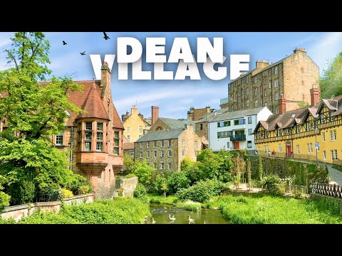 Edinburgh's DEAN VILLAGE and WATER OF LEITH Walking Tour | 4K