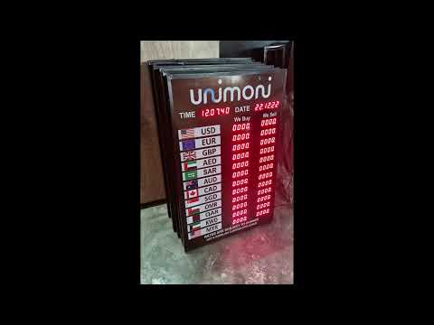 Currency Rate LED Display Board