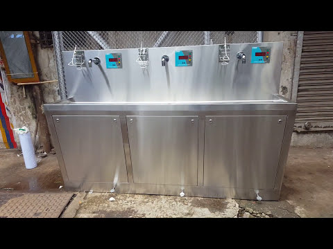Silver 3 bay scrub sinks, for hospital, model name/number: c...