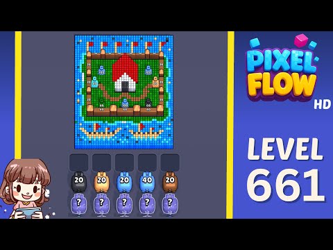 Pixel Flow Level 661 Solution Walkthrough