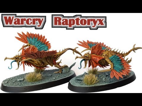 How to paint Raptoryx for Warcry by Games Workshop with contrasting colors - Speed ​​Painting Tut...