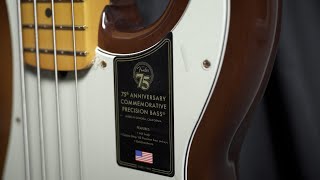 Video thumbnail for Fender 75th Anniversary Commemorative Precision Bass 2-Collor Bourbon Burst by MooreMusicGuitars