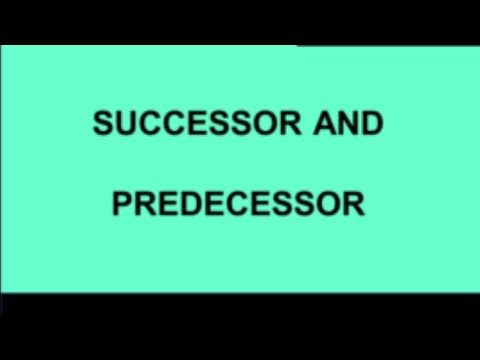 Predecesor and Successor