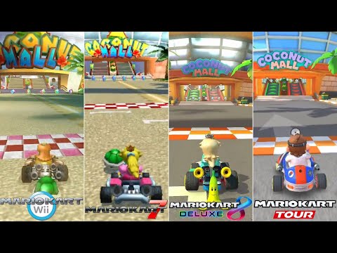Evolution Of Wii Coconut Mall Course In Mario Kart Games [2008-2023]
